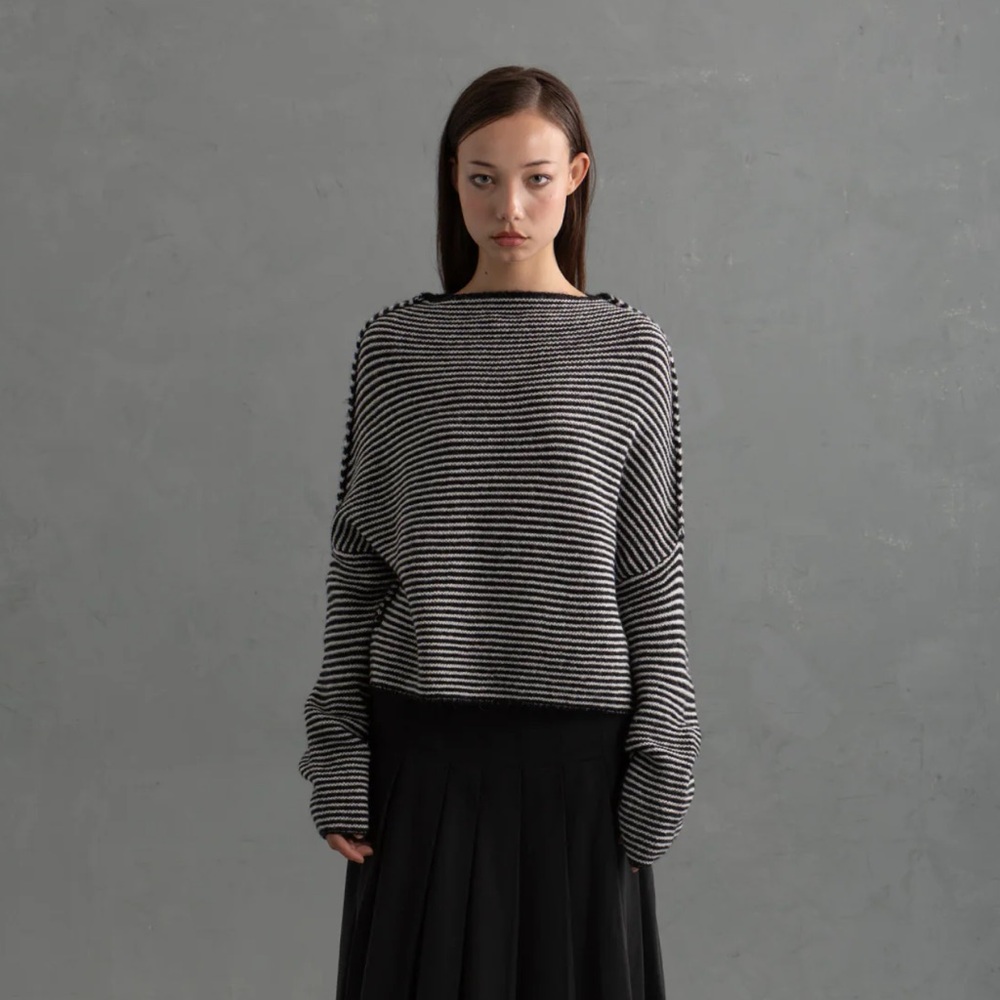 UNIF Black and White Striped Sweater
